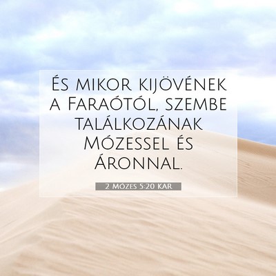 Picture 07 - 2 Mózes 5:20 KAR - És mikor kijövének a Faraótól, szembe - Bible Verse Picture