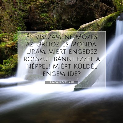 Picture 07 - 2 Mózes 5:22 KAR - És visszaméne Mózes az Úrhoz és monda: Uram, - Bible Verse Picture