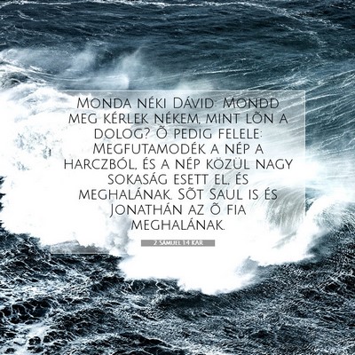 Picture 07 - 2 Sámuel 1:4 KAR - Monda néki Dávid: Mondd meg kérlek nékem, - Bible Verse Picture
