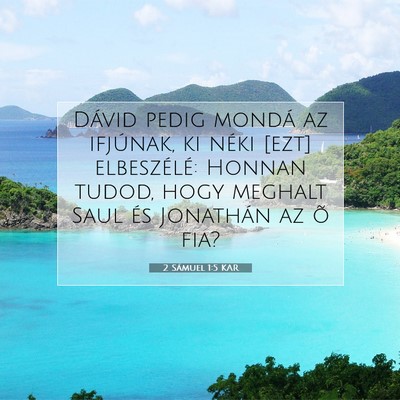 Picture 07 - 2 Sámuel 1:5 KAR - Dávid pedig mondá az ifjúnak, ki néki [ezt] - Bible Verse Picture