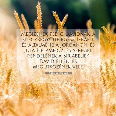 Picture 07 - 2 Sámuel 10:17 KAR - Megizenék pedig Dávidnak, a ki egybegyûjté - Bible Verse Picture