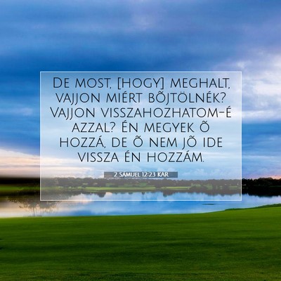 Picture 07 - 2 Sámuel 12:23 KAR - De most, [hogy] meghalt, vajjon miért - Bible Verse Picture