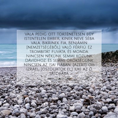 Picture 07 - 2 Sámuel 20:1 KAR - Vala pedig ott történetesen egy istentelen - Bible Verse Picture
