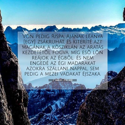 Picture 07 - 2 Sámuel 21:10 KAR - Võn pedig Rispa, Ajának leánya [egy] - Bible Verse Picture