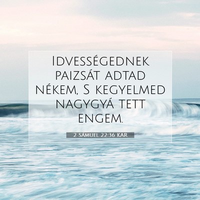 Picture 07 - 2 Sámuel 22:36 KAR - Idvességednek paizsát adtad nékem, S kegyelmed - Bible Verse Picture