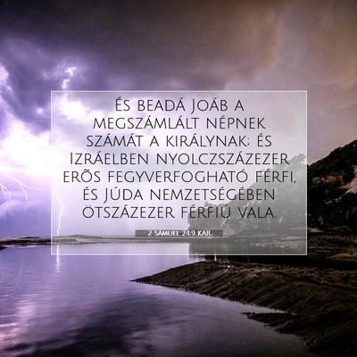 Picture 07 - 2 Sámuel 24:9 KAR - És beadá Joáb a megszámlált népnek számát - Bible Verse Picture