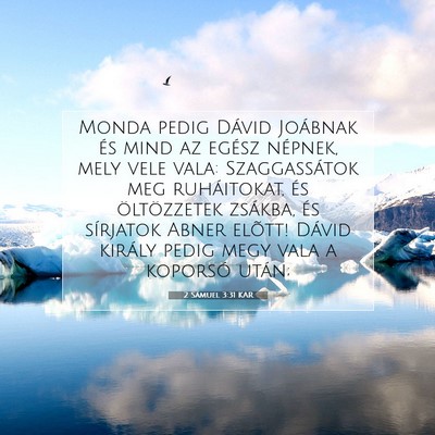 Picture 07 - 2 Sámuel 3:31 KAR - Monda pedig Dávid Joábnak és mind az egész - Bible Verse Picture