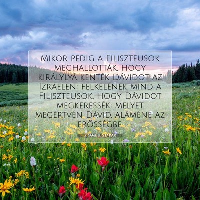 Picture 07 - 2 Sámuel 5:17 KAR - Mikor pedig a Filiszteusok meghallották, hogy - Bible Verse Picture