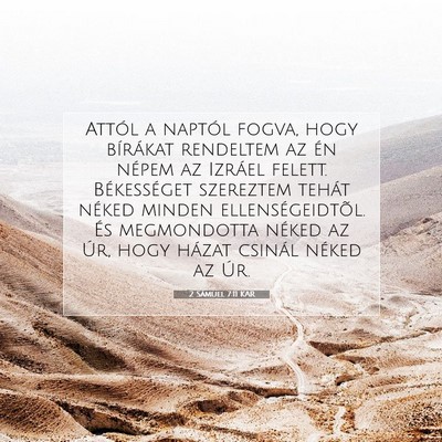 Picture 07 - 2 Sámuel 7:11 KAR - Attól a naptól fogva, hogy bírákat rendeltem - Bible Verse Picture