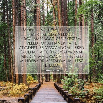 Picture 07 - 2 Sámuel 9:7 KAR - Monda néki Dávid: Ne félj; mert kétség - Bible Verse Picture