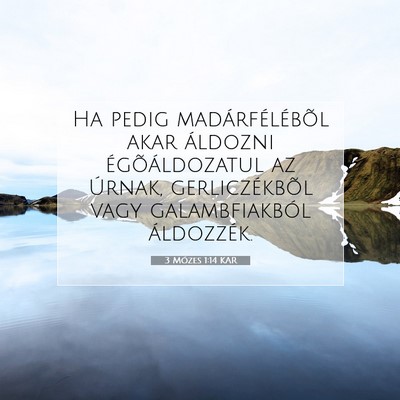 Picture 07 - 3 Mózes 1:14 KAR - Ha pedig madárfélébõl akar áldozni - Bible Verse Picture