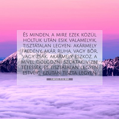 Picture 07 - 3 Mózes 11:32 KAR - És minden, a mire ezek közül holtuk után esik - Bible Verse Picture