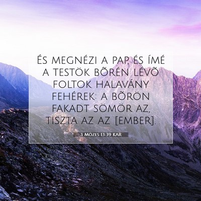 Picture 07 - 3 Mózes 13:39 KAR - És megnézi a pap, és ímé a testök bõrén - Bible Verse Picture