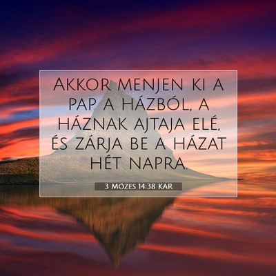 Picture 07 - 3 Mózes 14:38 KAR - Akkor menjen ki a pap a házból, a háznak - Bible Verse Picture