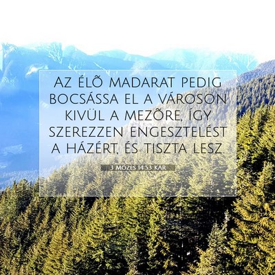 Picture 07 - 3 Mózes 14:53 KAR - Az élõ madarat pedig bocsássa el a városon - Bible Verse Picture