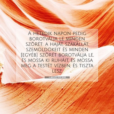 Picture 07 - 3 Mózes 14:9 KAR - A hetedik napon pedig borotválja le minden - Bible Verse Picture