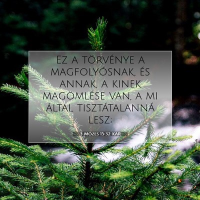 Picture 07 - 3 Mózes 15:32 KAR - Ez a törvénye a magfolyósnak, és annak, a - Bible Verse Picture