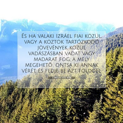 Picture 07 - 3 Mózes 17:13 KAR - És ha valaki Izráel fiai közül, vagy a - Bible Verse Picture