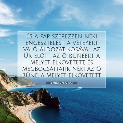 Picture 07 - 3 Mózes 19:22 KAR - És a pap szerezzen néki engesztelést, a - Bible Verse Picture