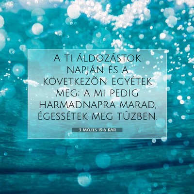Picture 07 - 3 Mózes 19:6 KAR - A ti áldozástok napján és a következõn - Bible Verse Picture