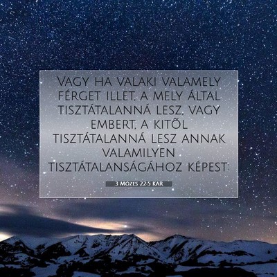 Picture 07 - 3 Mózes 22:5 KAR - Vagy ha valaki valamely férget illet, a mely - Bible Verse Picture