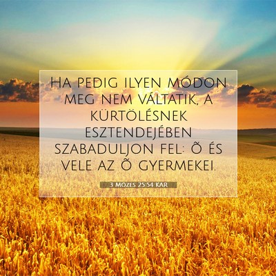 Picture 07 - 3 Mózes 25:54 KAR - Ha pedig ilyen módon meg nem váltatik, a - Bible Verse Picture