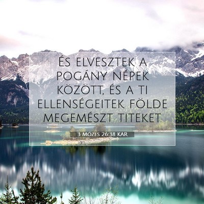 Picture 07 - 3 Mózes 26:38 KAR - És elvesztek a pogány népek között, és a ti - Bible Verse Picture