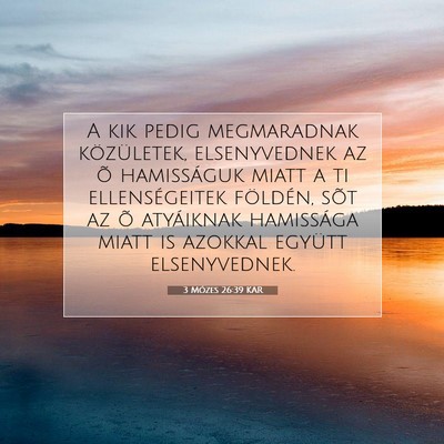 Picture 07 - 3 Mózes 26:39 KAR - A kik pedig megmaradnak közületek, elsenyvednek - Bible Verse Picture