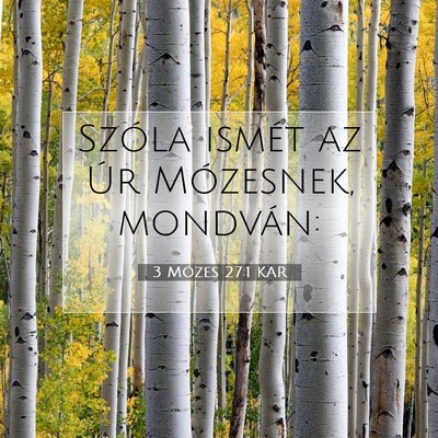 Picture 07 - 3 Mózes 27:1 KAR - Szóla ismét az Úr Mózesnek, - Bible Verse Picture