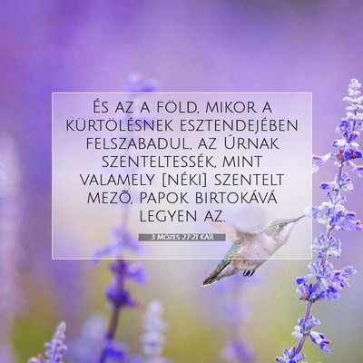Picture 07 - 3 Mózes 27:21 KAR - És az a föld, mikor a kürtölésnek - Bible Verse Picture