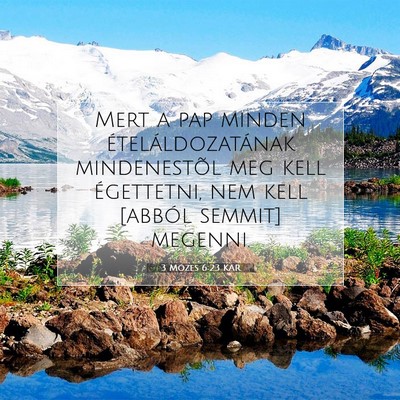 Picture 07 - 3 Mózes 6:23 KAR - Mert a pap minden ételáldozatának mindenestõl - Bible Verse Picture