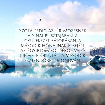 Picture 07 - 4 Mózes 1:1 KAR - Szóla pedig az Úr Mózesnek a Sinai - Bible Verse Picture