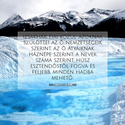 Picture 07 - 4 Mózes 1:28 KAR - Izsakhár fiai közül azoknak szülöttei az õ - Bible Verse Picture