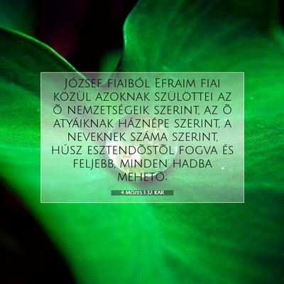 Picture 07 - 4 Mózes 1:32 KAR - József fiaiból Efraim fiai közül azoknak - Bible Verse Picture