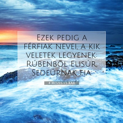 Picture 07 - 4 Mózes 1:5 KAR - Ezek pedig a férfiak nevei, a kik veletek - Bible Verse Picture