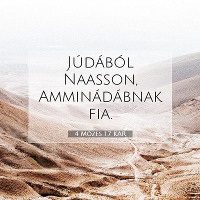 Picture 07 - 4 Mózes 1:7 KAR - Júdából Naasson, Amminádábnak - Bible Verse Picture