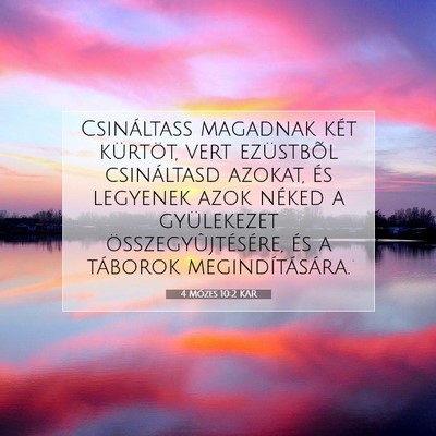 Picture 07 - 4 Mózes 10:2 KAR - Csináltass magadnak két kürtöt, vert - Bible Verse Picture