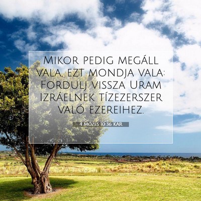 Picture 07 - 4 Mózes 10:36 KAR - Mikor pedig megáll vala, ezt mondja vala: - Bible Verse Picture