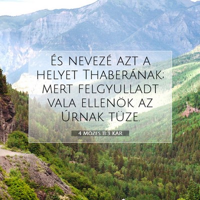 Picture 07 - 4 Mózes 11:3 KAR - És nevezé azt a helyet Thaberának; mert - Bible Verse Picture