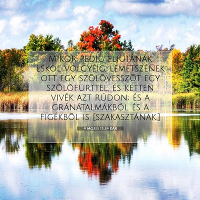 Picture 07 - 4 Mózes 13:24 KAR - Mikor pedig eljutának Eskol völgyéig, - Bible Verse Picture
