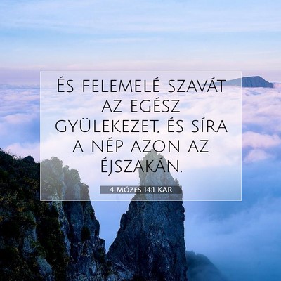 Picture 07 - 4 Mózes 14:1 KAR - És felemelé szavát az egész gyülekezet, és - Bible Verse Picture
