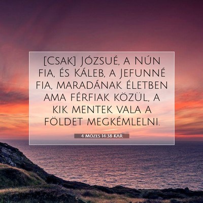 Picture 07 - 4 Mózes 14:38 KAR - [Csak] Józsué, a Nún fia, és Káleb, a - Bible Verse Picture