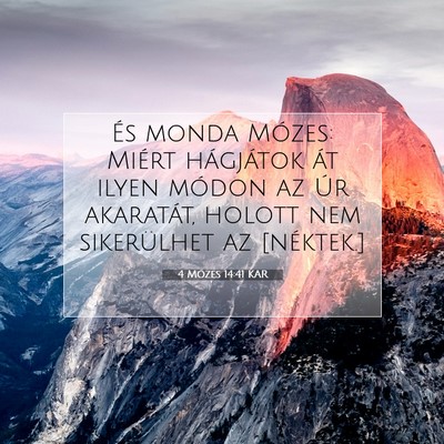 Picture 07 - 4 Mózes 14:41 KAR - És monda Mózes: Miért hágjátok át ilyen - Bible Verse Picture