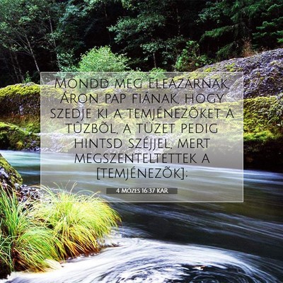 Picture 07 - 4 Mózes 16:37 KAR - Mondd meg Eleázárnak, Áron pap fiának, hogy - Bible Verse Picture