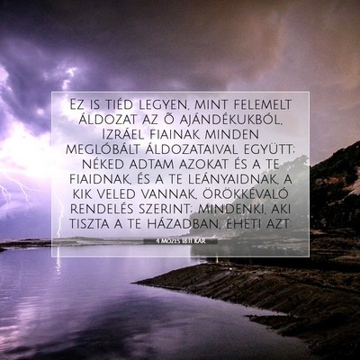Picture 07 - 4 Mózes 18:11 KAR - Ez is tiéd legyen, mint felemelt áldozat az õ - Bible Verse Picture