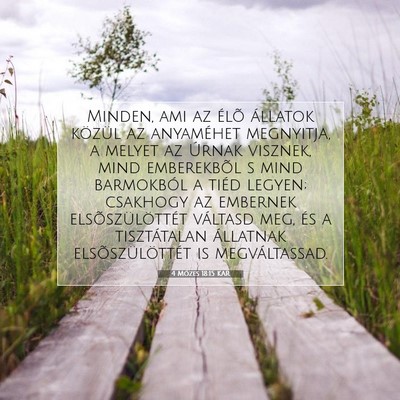 Picture 07 - 4 Mózes 18:15 KAR - Minden, ami az élõ állatok közül az - Bible Verse Picture
