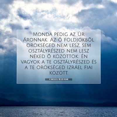 Picture 07 - 4 Mózes 18:20 KAR - Monda pedig az Úr Áronnak: Az õ földjökbõl - Bible Verse Picture