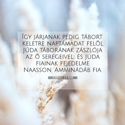Picture 07 - 4 Mózes 2:3 KAR - Így járjanak pedig tábort: Keletre naptámadat - Bible Verse Picture
