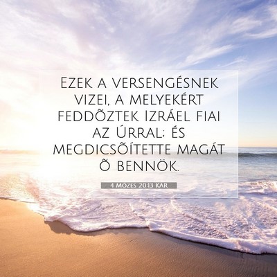 Picture 07 - 4 Mózes 20:13 KAR - Ezek a versengésnek vizei, a melyekért - Bible Verse Picture