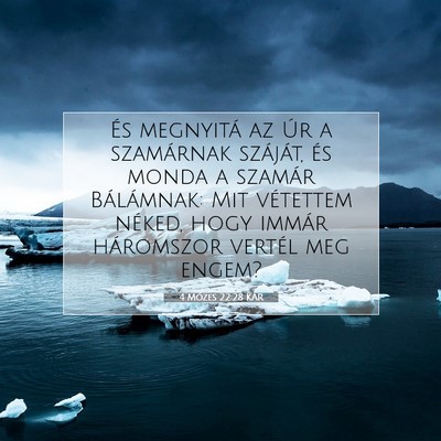Picture 07 - 4 Mózes 22:28 KAR - És megnyitá az Úr a szamárnak száját, és - Bible Verse Picture